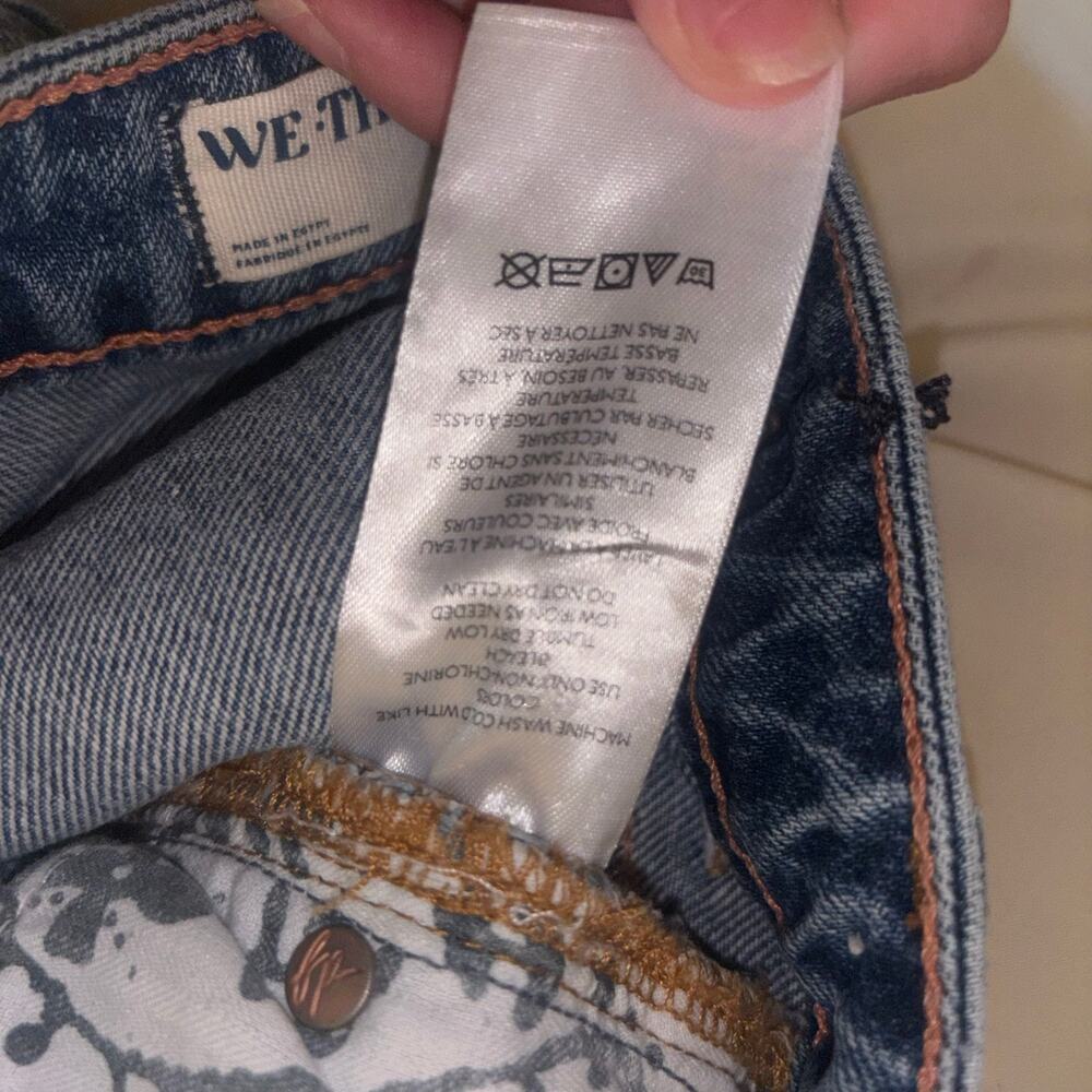 Free People We The Free High Waisted Straight Leg Jeans Women 28 Medium Wash - Picture 11 of 13